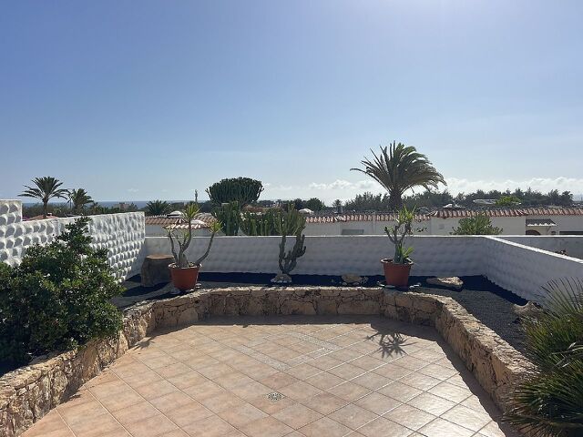 Bungalow mit Meerblick, Pergola und privatem Autostellplatz Costa Calma